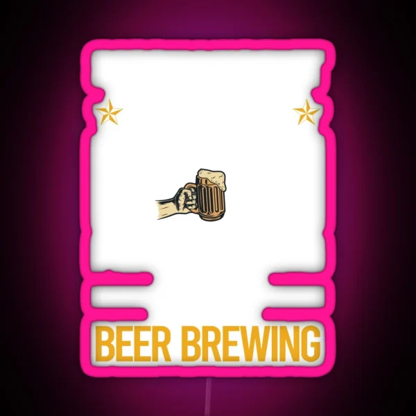Funny Listening Beer Brewing RGB Neon Sign