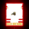 Amusing RGB neon light decor for beer brewing enthusiasts' kitchen.