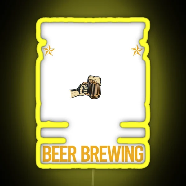 Funny Listening Beer Brewing RGB Neon Sign