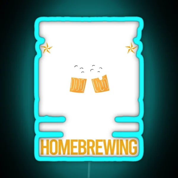 Funny Listening Homebrewing Homebrew Homebrewer Beer Home Brew Brewing Brewer RGB Neon Sign