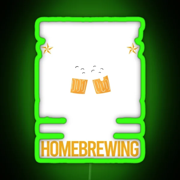 Funny Listening Homebrewing Homebrew Homebrewer Beer Home Brew Brewing Brewer RGB Neon Sign