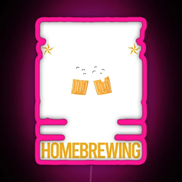 Funny Listening Homebrewing Homebrew Homebrewer Beer Home Brew Brewing Brewer RGB Neon Sign