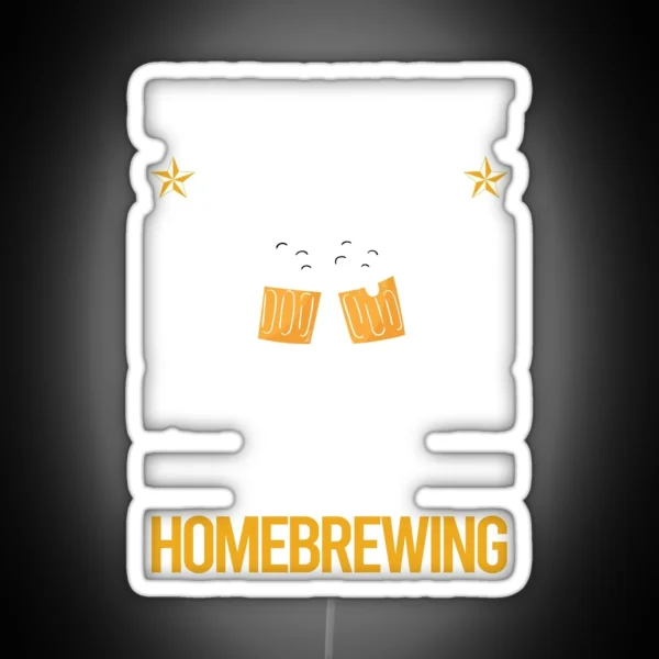 Funny Listening Homebrewing Homebrew Homebrewer Beer Home Brew Brewing Brewer RGB Neon Sign