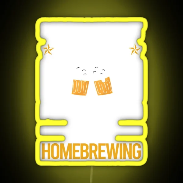 Funny Listening Homebrewing Homebrew Homebrewer Beer Home Brew Brewing Brewer RGB Neon Sign