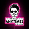 RGB Neon Bar Sign with Funny Happy Hour Quote Design