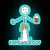 Colorful funny homebrew decor for beer enthusiast's living room