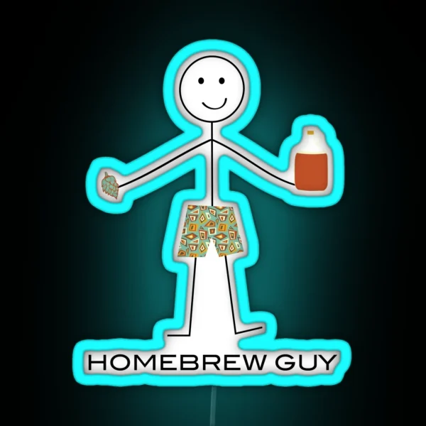 Funny Mens Homebrew Design RGB Neon Sign