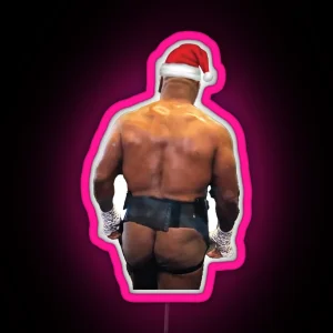 Funny Mike Tyson Christmas Butt RGB Neon Sign