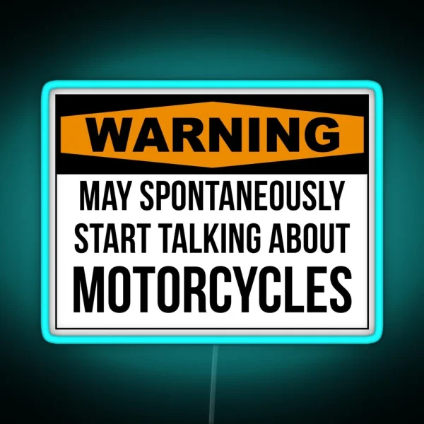 Funny Motorcycle RGB Neon Sign