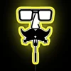 Germany Inspired Funny Mustache Colorful Neon Sign with RGB LED Illumination