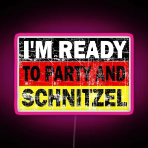 Funny Oktoberfest Party And Schnitzel RGB Neon Sign