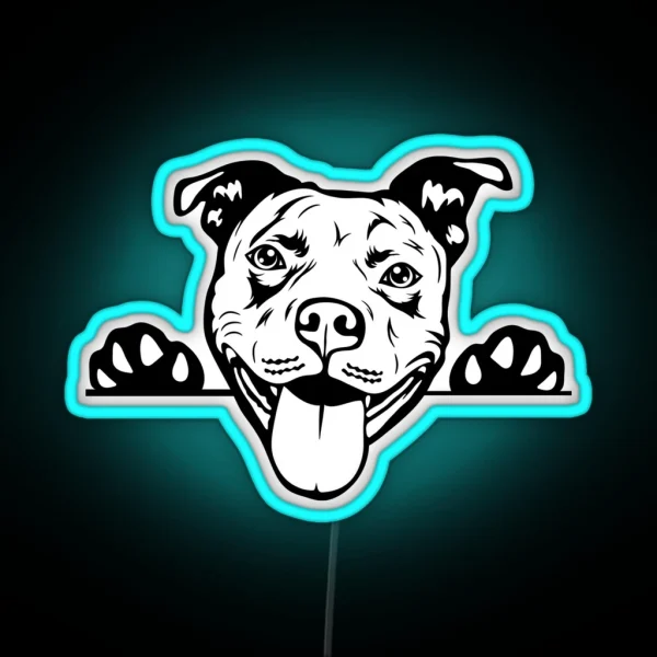 Funny Pitbull Pitbull Dog Lover RGB Neon Sign