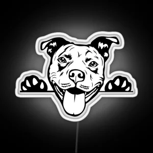 Funny Pitbull Pitbull Dog Lover RGB Neon Sign