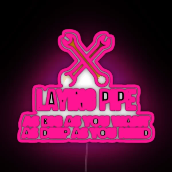 Funny Plumber Gifts RGB Neon Sign