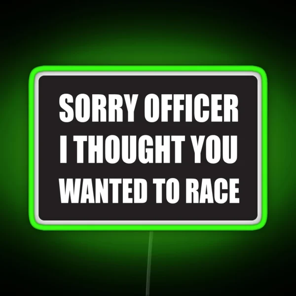 Funny Police Officer Cool Motorcycle Or Funny Helmet Led And Bikers Gifts RGB Neon Sign