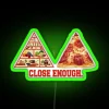 Relaxing humor with funny saying close enough RGB neon lighting