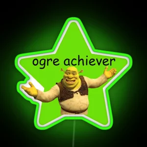 Funny Shrek Ogre Achiever RGB Neon Sign