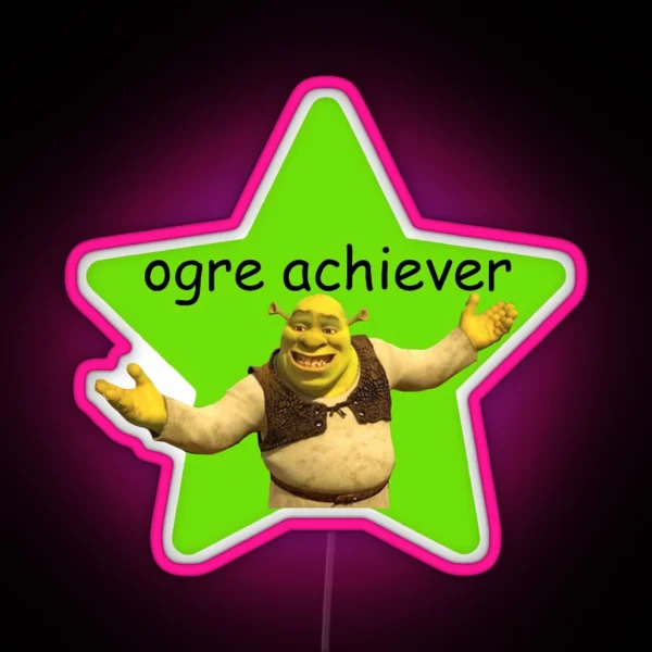 Funny Shrek Ogre Achiever RGB Neon Sign