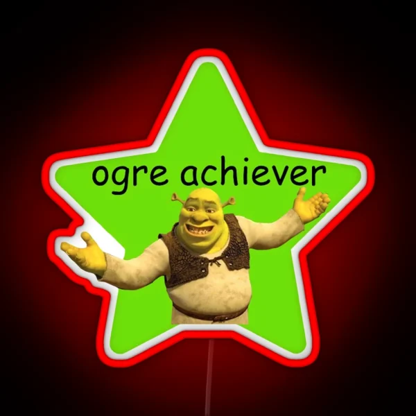 Funny Shrek Ogre Achiever RGB Neon Sign