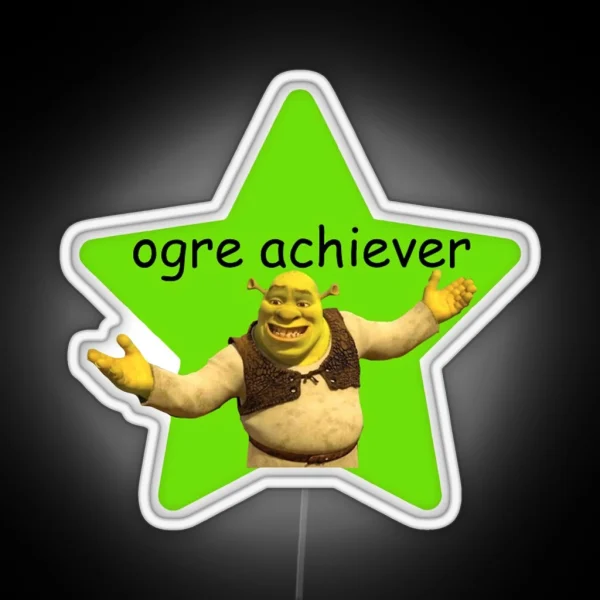 Funny Shrek Ogre Achiever RGB Neon Sign