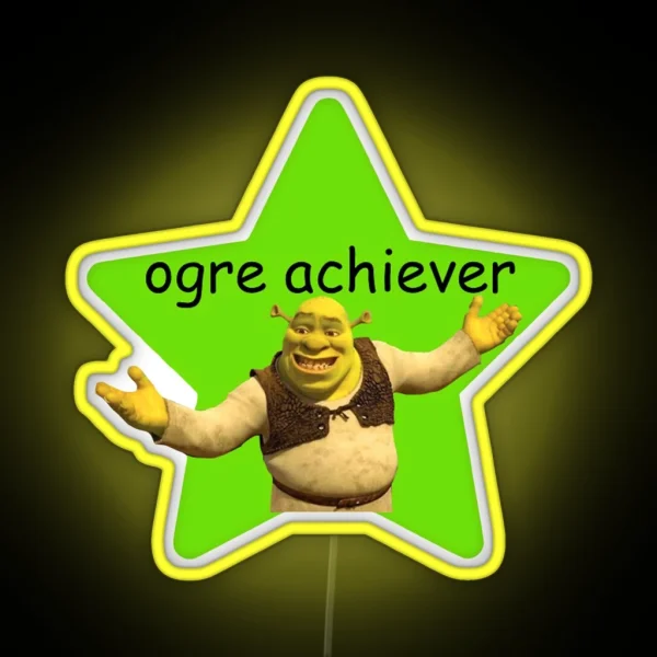 Funny Shrek Ogre Achiever RGB Neon Sign