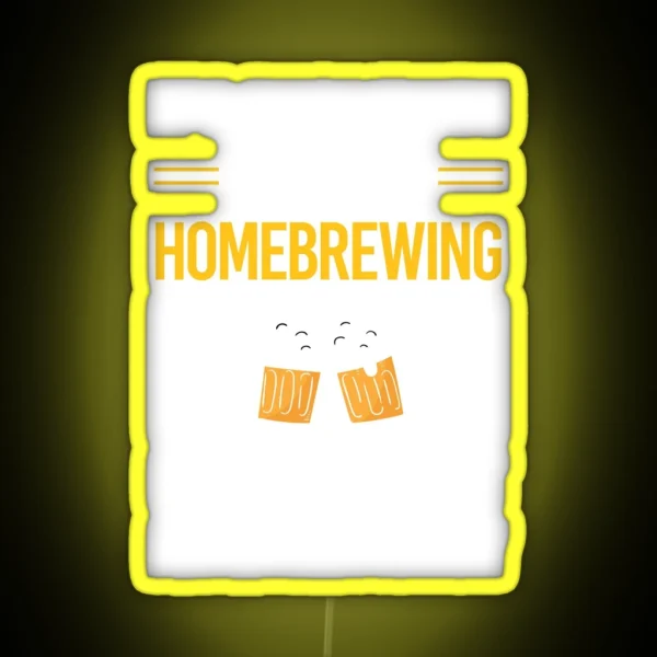 Funny Smart People Homebrewing Homebrew Homebrewer Beer Home Brew Brewing Brewer RGB Neon Sign