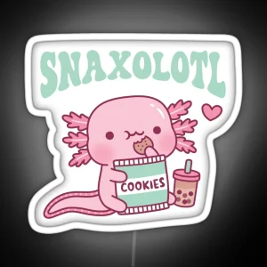 Funny Snaxolotl Snack A Lotl Like The Axolotl RGB Neon Sign