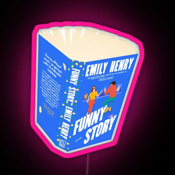 Funny Story Sprawled Open Emily Henry RGB Neon Sign