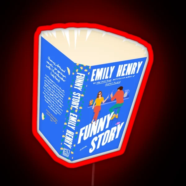 Funny Story Sprawled Open Emily Henry RGB Neon Sign