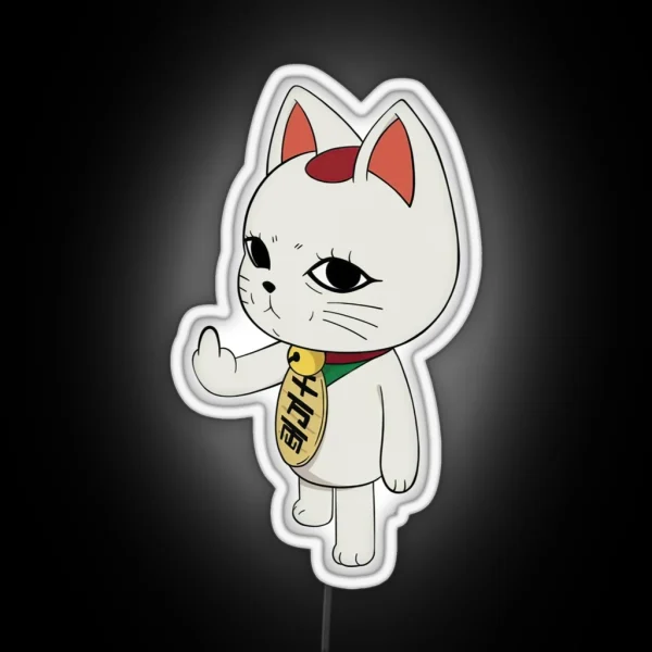 Funny Turbo Granny Dandadan Anime Cat RGB Neon Sign
