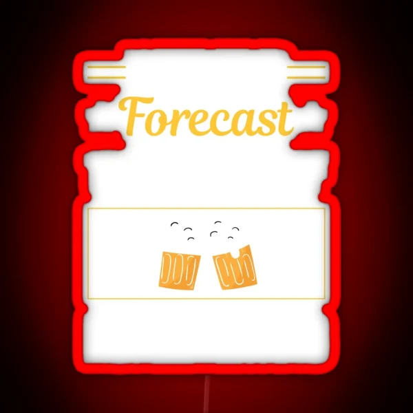 Funny Weekend Forecast Homebrewing Homebrew Homebrewer Beer Home Brew Brewing Brewer RGB Neon Sign