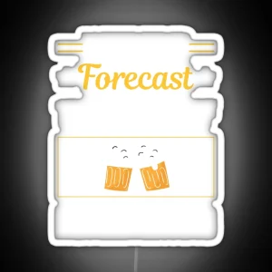 Funny Weekend Forecast Homebrewing Homebrew Homebrewer Beer Home Brew Brewing Brewer RGB Neon Sign