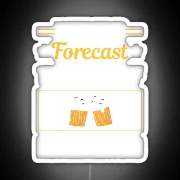 Funny Weekend Forecast Homebrewing Homebrew Homebrewer Beer Home Brew Brewing Brewer RGB Neon Sign