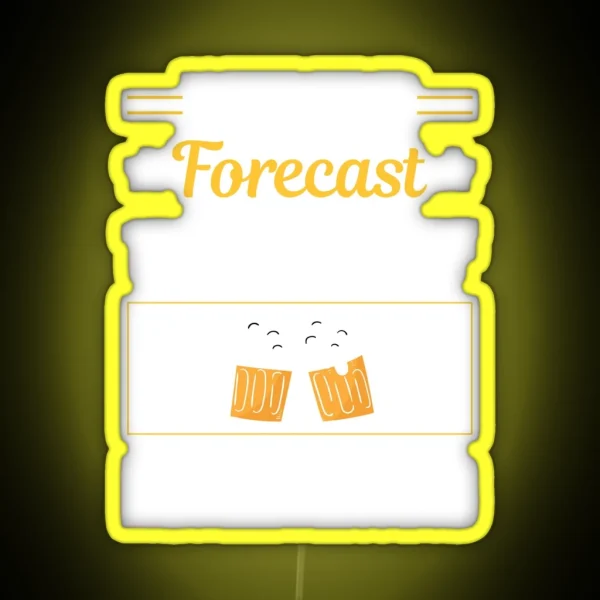 Funny Weekend Forecast Homebrewing Homebrew Homebrewer Beer Home Brew Brewing Brewer RGB Neon Sign