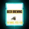 Colorful beer brewing kitchen decor neon sign with funny humor.