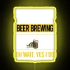 Neon beer brewing signs in RGB colors for homebars and kitchens.