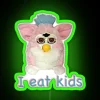 Vibrant Neon Sign with Fun Kid-Friendly Furry Animal Character Theme