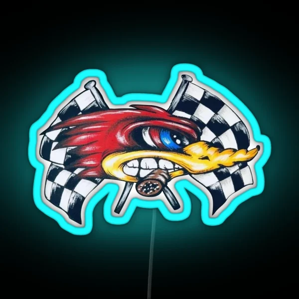 Furious Roadrunner In Race Right View RGB Neon Sign