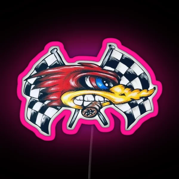 Furious Roadrunner In Race Right View RGB Neon Sign