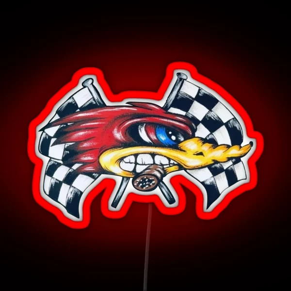 Furious Roadrunner In Race Right View RGB Neon Sign