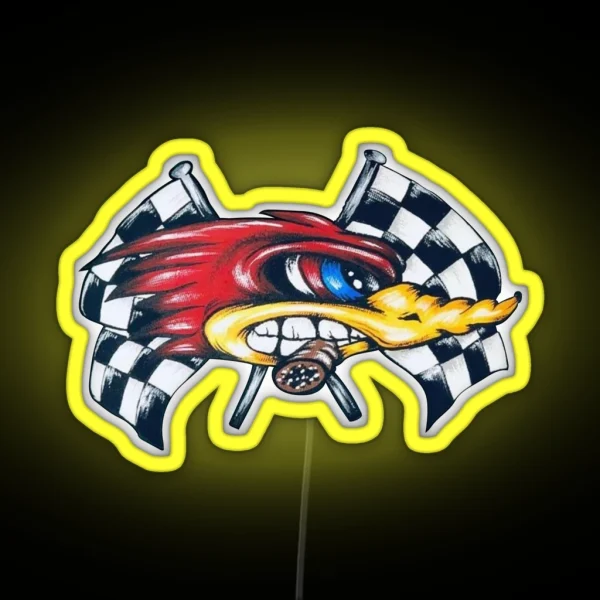 Furious Roadrunner In Race Right View RGB Neon Sign