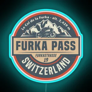 Furka Pass Switzerland RGB Neon Sign