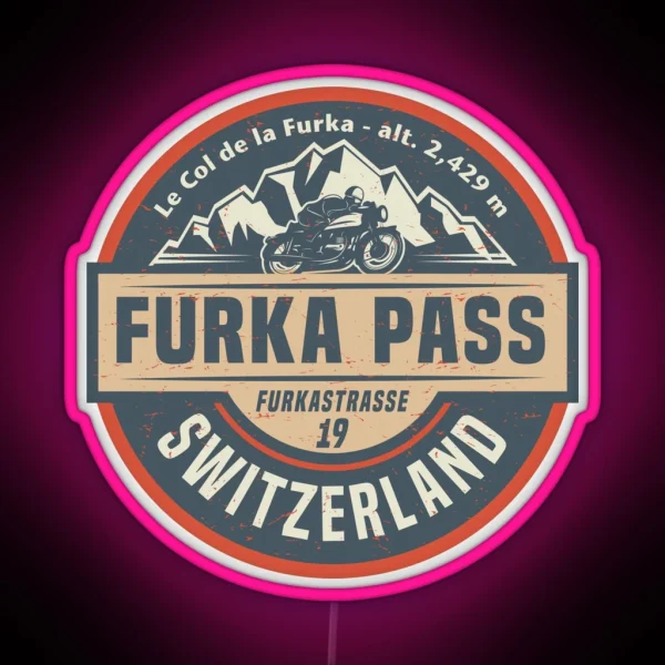 Furka Pass Switzerland RGB Neon Sign