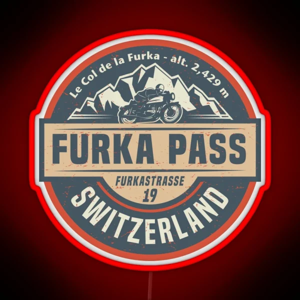 Furka Pass Switzerland RGB Neon Sign