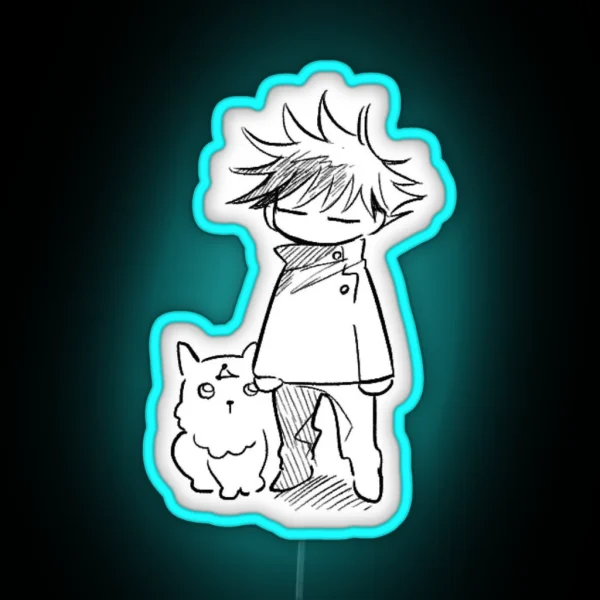 Fushiguro Megumi And Demon Dog RGB Neon Sign