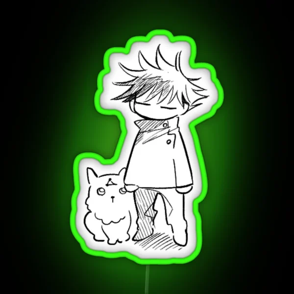 Fushiguro Megumi And Demon Dog RGB Neon Sign