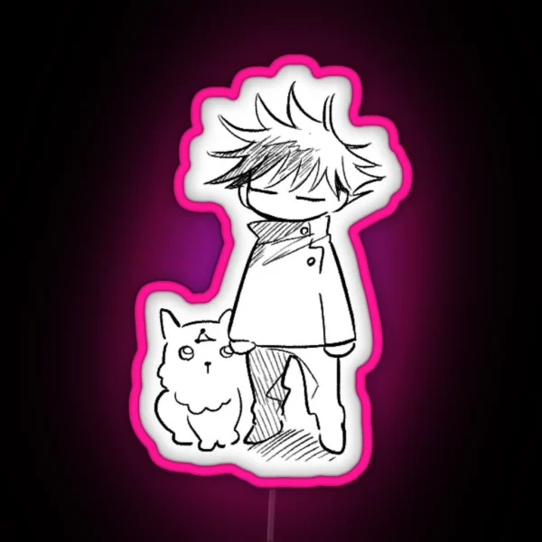 Fushiguro Megumi And Demon Dog RGB Neon Sign