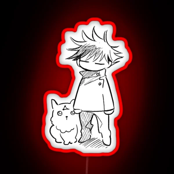 Fushiguro Megumi And Demon Dog RGB Neon Sign