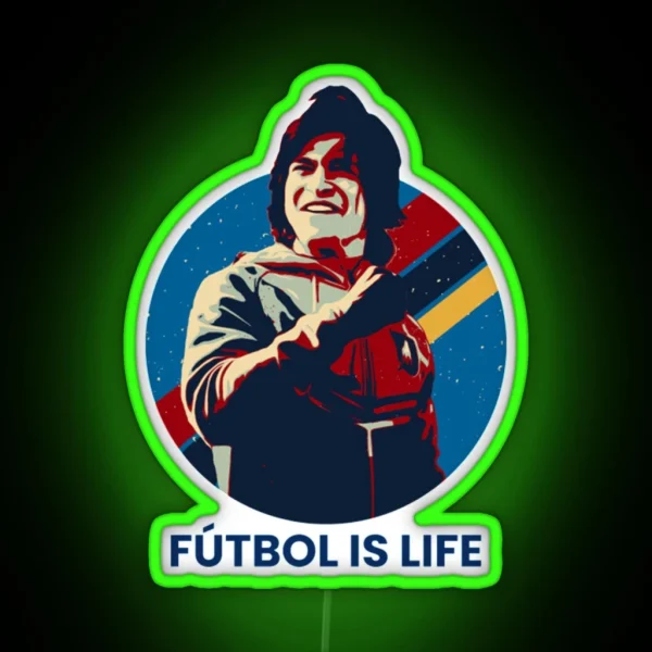 Futbol Is Life RGB Neon Sign