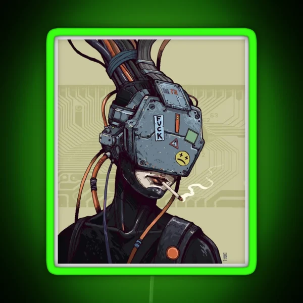 Future Dystopian Cyberpunk Anime Design RGB Neon Sign